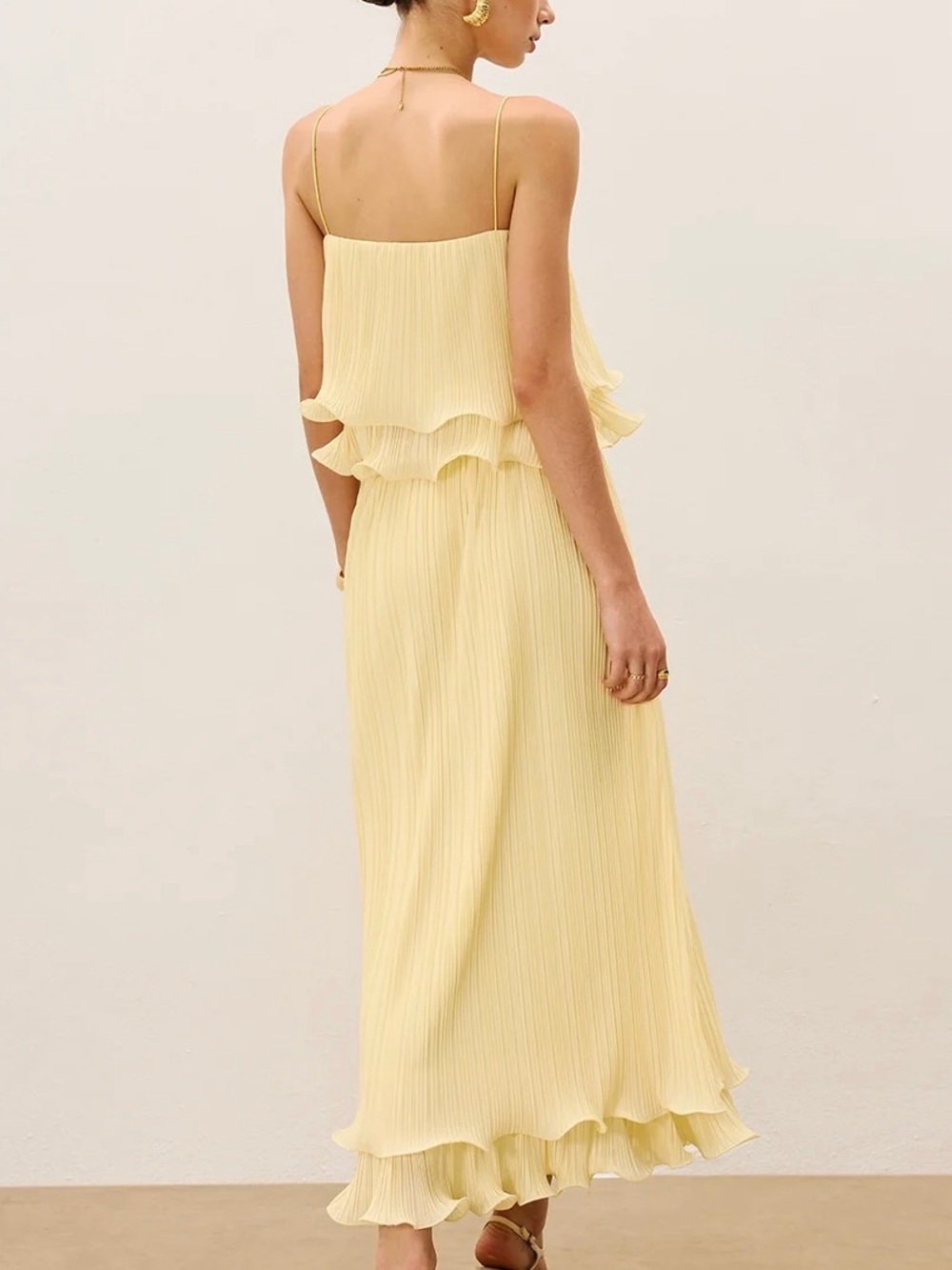 Pleated Layered Ruffle Skirt Set - Picture 3 of 7